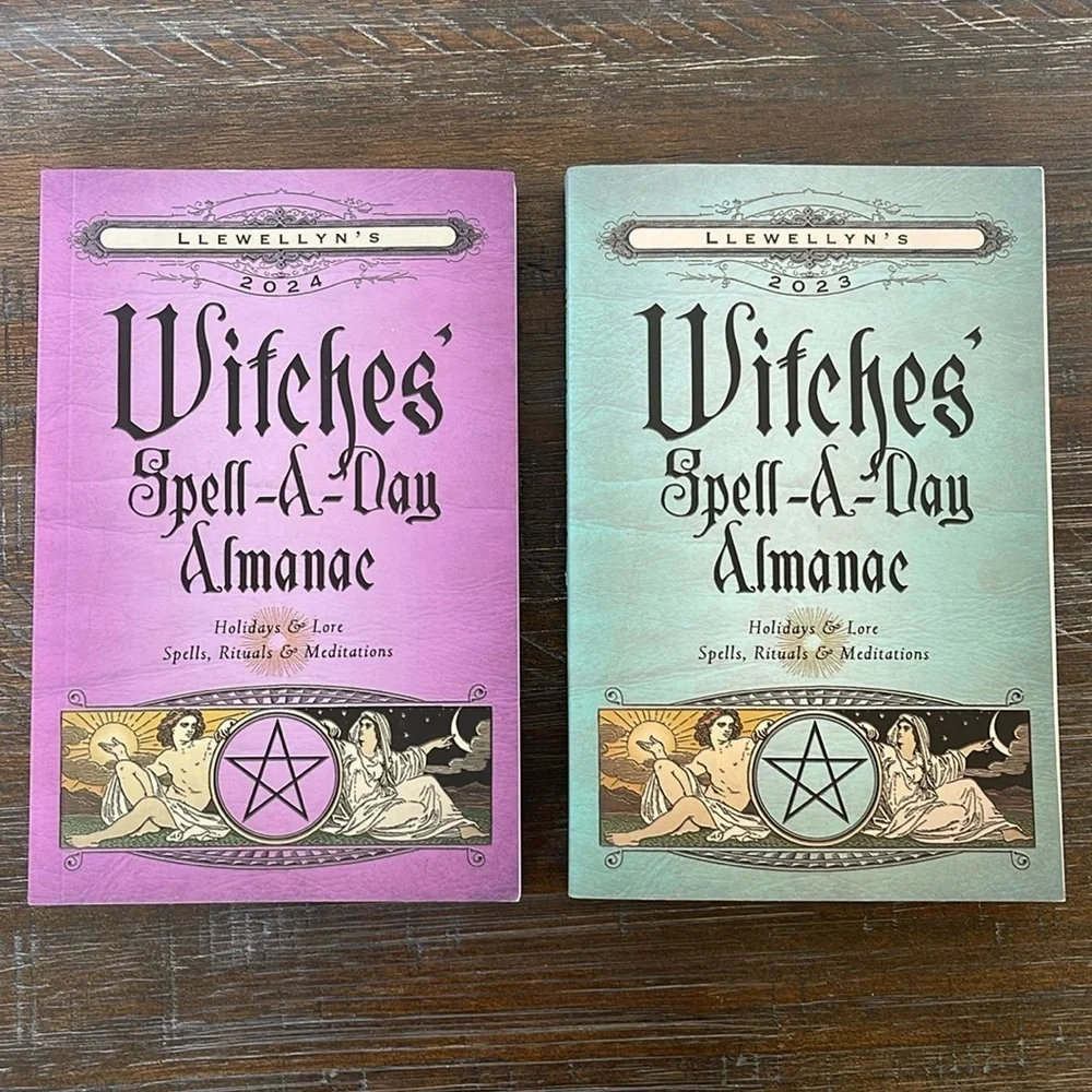 NEW 2 Book Set Llewellyn's Witches Spell-A-day Almanac 2023 & 2024